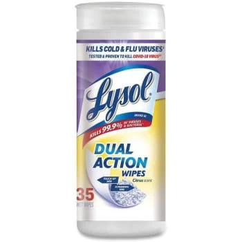 Lysol Dual Action Disinfectant Wipes (35-Canister) 3 Lysol Dual Action Disinfectant Wipes (35-Canister)
