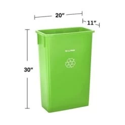 Alpine Industries Slim 23 Gal Lime Green Waste Receptacle Can Package Of 3 -Home Storage And Cleaning 283877 DetailedProductView6 Lg