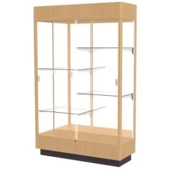 Ghent Waddell Heritage Wood Display Case Natural Maple Hardwood Finish