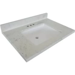 Modular Vanity Tops 37 X 22 Artic Stone Cultured Marble Vanity Top And Bowl
