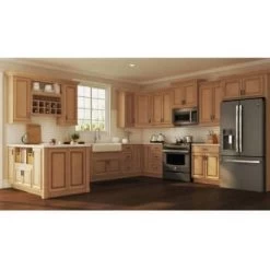 Hampton Bay Hampton Assembled 9x30x12" Wall Kitchen Cabinet "medium Oak 15 Hampton Bay Hampton Assembled 9x30x12" Wall Kitchen Cabinet "medium Oak -Home Storage And Cleaning 296758 DetailedProductView6 Lg