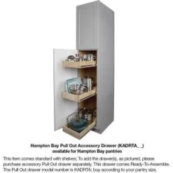 Hampton Bay Shaker Pantry Cbnt "dove Gray, 18" X 24" X 84" Assembled -Home Storage And Cleaning 297079 DetailedProductView6 Lg