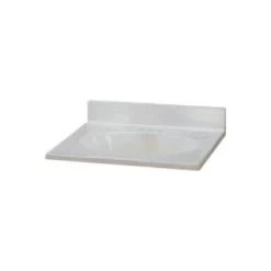 Premier® Premier 37" X 19" Cultured Marble Custom Vanity Top Sink In White Swirl