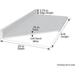 Hampton Bay Wilsonart Laminate Countertop 6' Gloss Wh Cascade W/ Backsplash -Home Storage And Cleaning 301434 DetailedProductView5 Lg