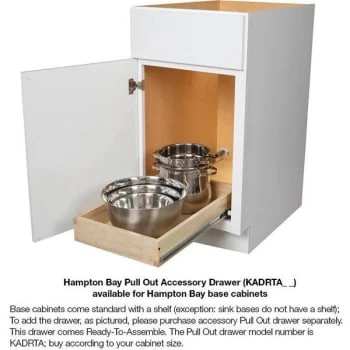 Hampton Bay Shaker 24x24x34.5"base Kitchen Cabinet "dove Gray W/ Drawer Glides 9 Hampton Bay Shaker 24x24x34.5"base Kitchen Cabinet "dove Gray W/ Drawer Glides - Image 7