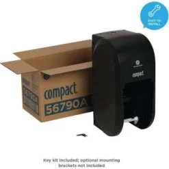 Compact Coreless Vertical Toilet Paper Dispenser Black -Home Storage And Cleaning 305483 DetailedProductView3 Lg