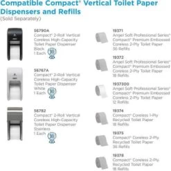 Compact Coreless Vertical Toilet Paper Dispenser Black -Home Storage And Cleaning 305483 DetailedProductView5 Lg