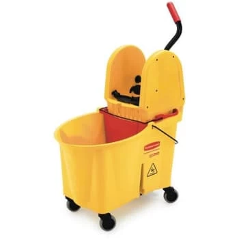 Rubbermaid Comm Wave Brake 44 Qt. Yl Down-Press Mop Bucket & Wringer System 4 Rubbermaid Comm Wave Brake 44 Qt. Yl Down-Press Mop Bucket & Wringer System - Image 2