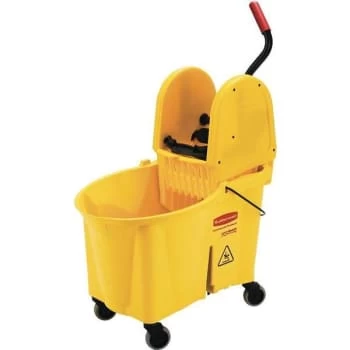 Rubbermaid Comm Wave Brake 44 Qt. Yl Down-Press Mop Bucket & Wringer System 3 Rubbermaid Comm Wave Brake 44 Qt. Yl Down-Press Mop Bucket & Wringer System