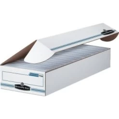 Bankers Box® FastFold Stor/File Storage Box, Flip Top Closure, 4" X 9" X 24"