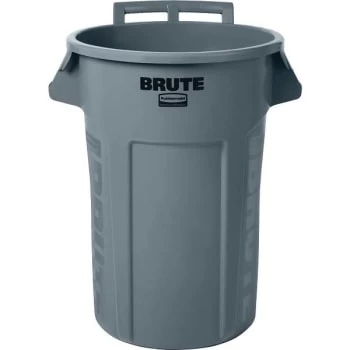 Rubbermaid Commercial Brute 44 Gal Gray Round Vented Wheeled Trash Can Case Of 4 3 Rubbermaid Commercial Brute 44 Gal Gray Round Vented Wheeled Trash Can Case Of 4