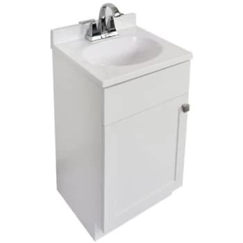 Modular Vanity Tops 25 X 19" Solid White Cultured Marble Vanity Top And Bowl 4 Modular Vanity Tops 25 X 19" Solid White Cultured Marble Vanity Top And Bowl - Image 2