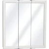 Zenith 30w X 26" Surface Mount White Tri-View Wood Mirrored Medicine Cabinet -Home Storage And Cleaning 404443 v FrontView straighton Lg