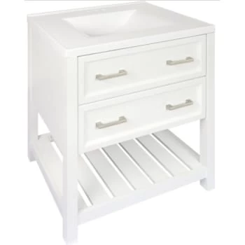 Modular Vanity Tops 31x22" Solid White Marble Bathroom Vanity Sink Top And Bowl 4 Modular Vanity Tops 31x22" Solid White Marble Bathroom Vanity Sink Top And Bowl - Image 2