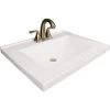 Modular Vanity Tops 31x22" Solid White Marble Bathroom Vanity Sink Top And Bowl -Home Storage And Cleaning 404543 v MainProductImage Lg