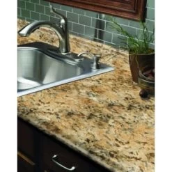 Vt Industries 22-1/8"x6' Typhoon Gold Valencia Laminate Vanity With Countertop -Home Storage And Cleaning 420282 GLAM V K Lg 1