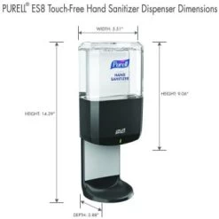 PURELL® ES8 Touch-Free Hand Sanitizer Dispenser, Graphite, For 1200 ML ES8 Hand Sanitizer Refills 11 PURELL® ES8 Touch-Free Hand Sanitizer Dispenser, Graphite, For 1200 ML ES8 Hand Sanitizer Refills -Home Storage And Cleaning 432367 v DetailedProductView3 Lg