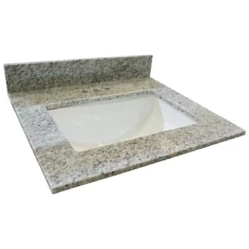 Design House® 31 X 22" Kashmire White Granite Top And Rectangular Bowl 3 Design House® 31 X 22" Kashmire White Granite Top And Rectangular Bowl