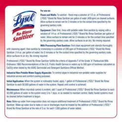 Lysol® 128 Oz No Rinse Sanitizer (4-Carton) 14 Lysol® 128 Oz No Rinse Sanitizer (4-Carton) -Home Storage And Cleaning 503021 DetailedProductView3 Lg