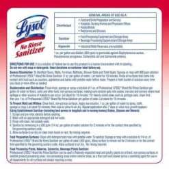 Lysol® 128 Oz No Rinse Sanitizer (4-Carton) 16 Lysol® 128 Oz No Rinse Sanitizer (4-Carton) -Home Storage And Cleaning 503021 DetailedProductView5 Lg