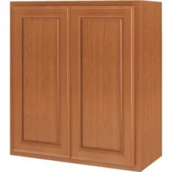 Seasons® 33W X 36H X 12"D Wall Cabinet Auburn Oak Raised Panel
