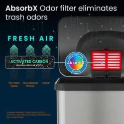 Hls Commercial 13 Gallon Stainless Steel Step Trash Can W/ Airstep Technology 10 Hls Commercial 13 Gallon Stainless Steel Step Trash Can W/ Airstep Technology -Home Storage And Cleaning 532225 DetailedProductView2 Lg