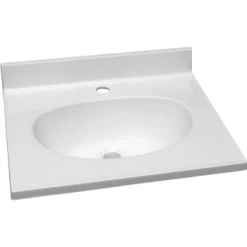 Design House® 49x22" Solid White Cultured Marble Vanity Top And Bowl