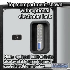 Salsbury Industries® Gray-Designer Wood Open Access Locker 6 Feet X 18 Inches -Home Storage And Cleaning 621067 w DetailedProductView5 Lg