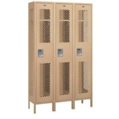 Salsbury Industries® Tan Single Tier Vented Metal Locker 6 Feet X 15 Inches