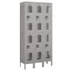 Salsbury Industries® Gray Double Tier Vented Metal Locker 6 Feet Highx12 Inches -Home Storage And Cleaning 621076 w MainProductImage Lg