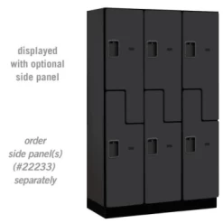 Salsbury Industries® Black-15 Inch Wide S Style-Wood Locker 6 Feet X 18 Inches -Home Storage And Cleaning 621103 w AlternateImageView Lg