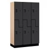 Salsbury Industries® Black-15 Inch Wide S Style-Wood Locker 6 Feet X 18 Inches -Home Storage And Cleaning 621103 w MainProductImage Lg