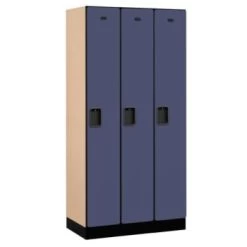 Salsbury IndustriesĀ® Blue 12 Inch Single Tier-Wood Locker 6 Feet X 18 Inches