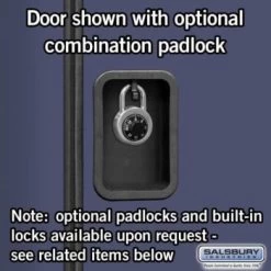 Salsbury Industries® Blue-Double Tier Designer Wood Locker 6 Feet X 18 Inches -Home Storage And Cleaning 621158 w DetailedProductView4 Lg