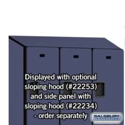 Salsbury Industries® Blue-Double Tier Designer Wood Locker 6 Feet X 18 Inches -Home Storage And Cleaning 621158 w DetailedProductView7 Lg