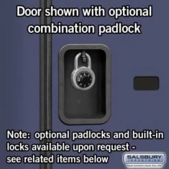 Salsbury Industries® Blue Double Tier S Style-Wood Locker 6 Feet X 18inches -Home Storage And Cleaning 621172 w DetailedProductView4 Lg