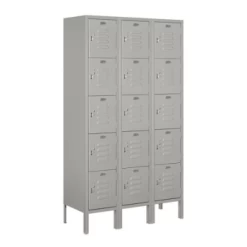 Salsbury Industries® Gray-Five Tier Box-Standard Metal Locker-5 Feet X 12inches