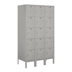 Salsbury Industries® Gray-Five Tier Box-Standard Metal Locker 5 Feet X 18inches