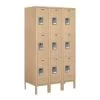 Salsbury Industries® Tan-Triple Tier Standard Metal Locker-5 Feet X 18 Inches -Home Storage And Cleaning 621251 w MainProductImage Lg