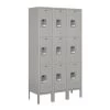 Salsbury Industries® Gray- Triple Tier Standard Metal Locker 5 Feet X 12inches -Home Storage And Cleaning 621296 w MainProductImage Lg