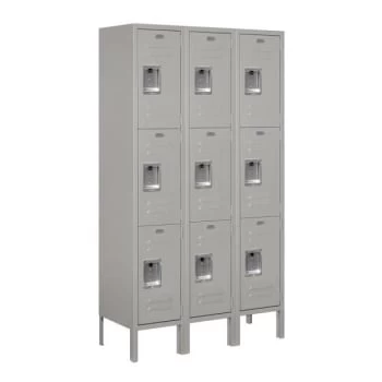Salsbury Industries® Gray- Triple Tier Standard Metal Locker 5 Feet X 12inches 3 Salsbury Industries® Gray- Triple Tier Standard Metal Locker 5 Feet X 12inches