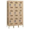 Salsbury Industries® Tan-Triple Tier Vented Metal Locker 6 Feet X 18 Inches -Home Storage And Cleaning 621326 w MainProductImage Lg