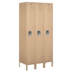 Salsbury Industries® Single Tier- Tan Standard Metal Locker 6 Feet X 18 Inches