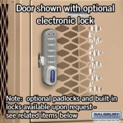 Salsbury Industries® Tan-Six Tier Box Vented Metal Locker 6 Feetx18 Inches -Home Storage And Cleaning 621440 w DetailedProductView4 Lg
