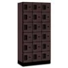 Salsbury Industries® Six Tier Locker, Mahogany Wood, 3 Wide -Home Storage And Cleaning 733968 PT Lg