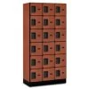 Salsbury Industries® Six Tier Locker, Cherry Wood, 3 Wide -Home Storage And Cleaning 733969 PT Lg