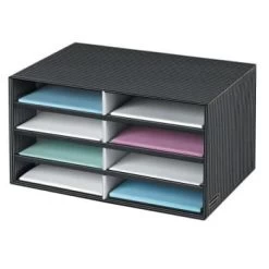 Bankers Box® Black/gray Pinstripe Literature Sorter