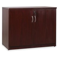 Lorell® Mahogany Essentials Storage Cabinet 36 Inch W