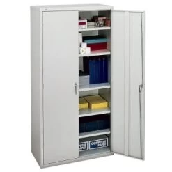 Hon® Brigade Light Gray Steel 5-Adjustable Shelf Storage Cabinet
