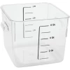 Rubbermaid 6 Qt Polycarbonate Square Food Storage Container (Clear) (12-Pack) -Home Storage And Cleaning 745930 V Lg
